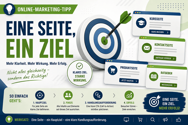 Eine Seite, ein Ziel, mehr Erfolg