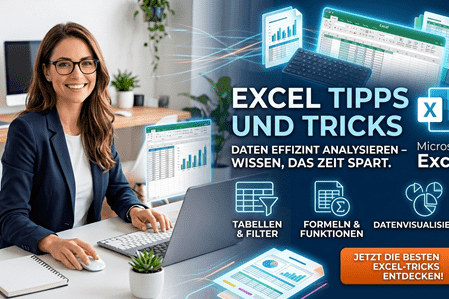 Nutzen Sie das volle Potenzial von Microsoft Excel. Auf dieser Seite finden Sie praxisnahe Video-Tutorials, hilfreiche PDF-Anleitungen und zahlreiche Tipps und Tricks für den effizienten Umgang mit Tabellen, Berechnungen und Auswertungen.