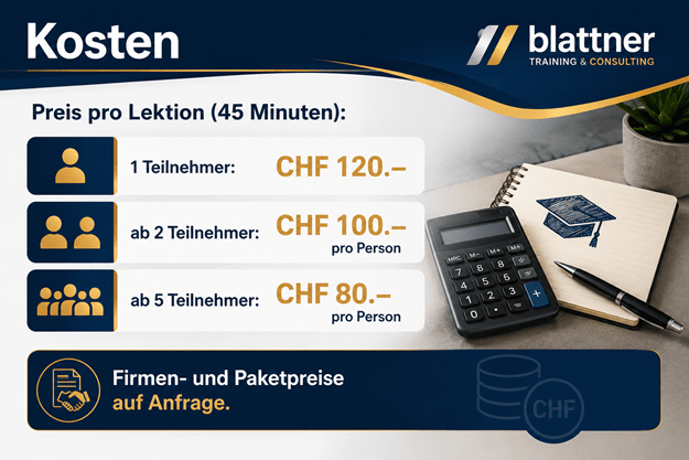 Kurspreise und Optionen für Teilnehmer