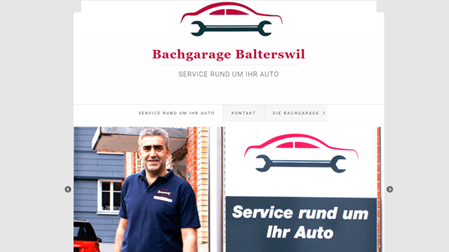 Referenz Webseite Bachgarage Balterswil